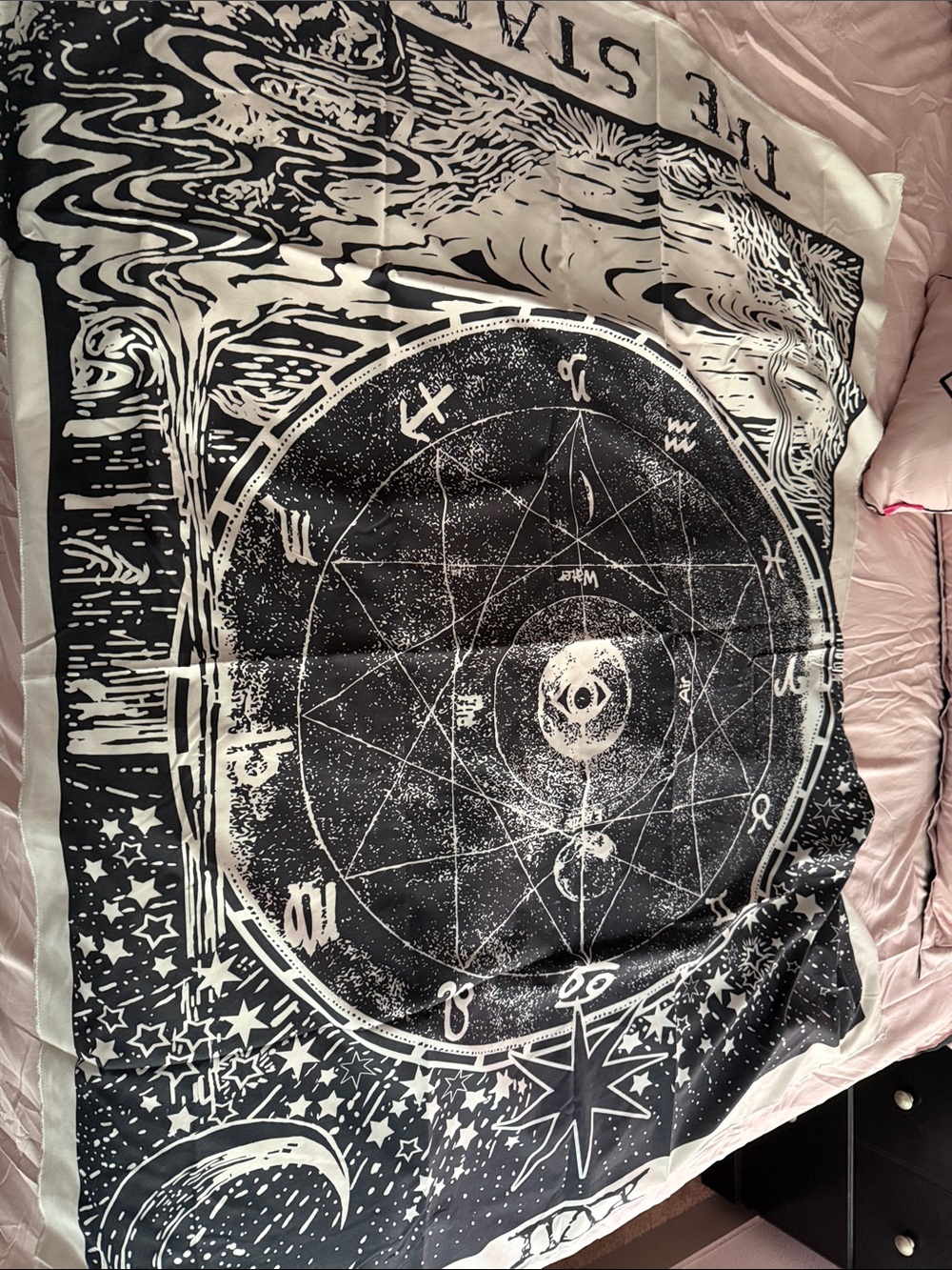 Urban Outfitters Black and White Celestial Astrology Throw